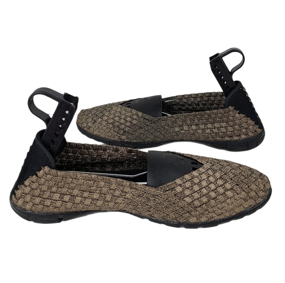 Corkys 'Sidewalk' Metallic Bronze Woven Flats 7‎